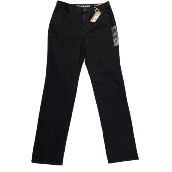 Eddie Bauer Denim - Eddie Bauer NWT Women's Venture Stretch Slim Straight Black Jeans Size 14T